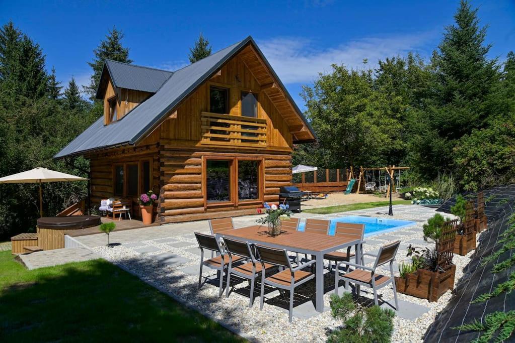 Polana Slowikowa 5 Star- Domek W Gorach Z Jacuzzi, Sauna,Basen,Ogrod Z Lasem, Kominek I Narty Stroza  Extérieur photo